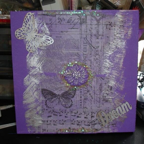 Original Mixed Media Wall Art Ready to Hang Dream - Picture 2 of 3